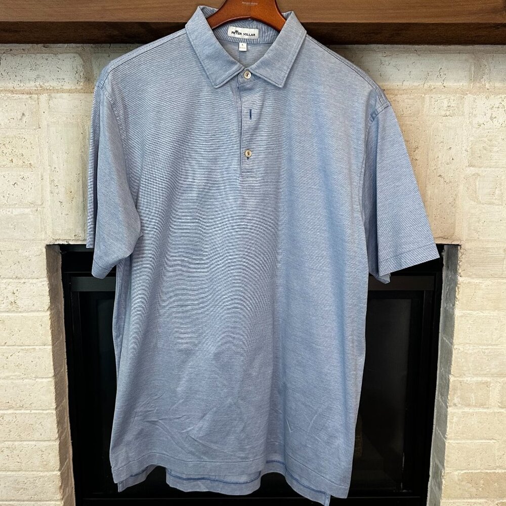 Peter Millar Light Blue Men's Polo Shirt